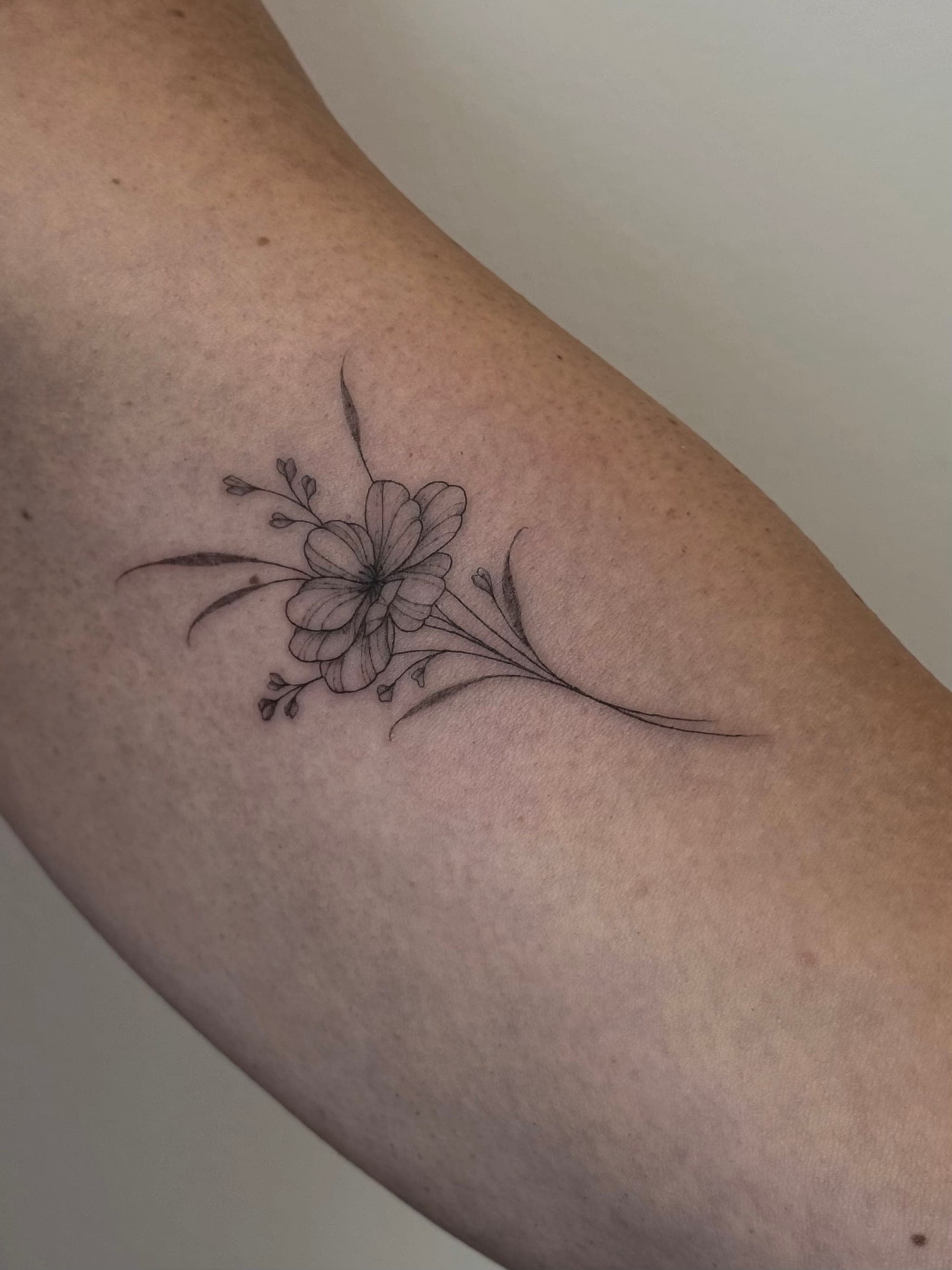 Fineline Floral 6 – Fineline, Illustrativ, Linework von Lena, Bloom at Night Köln